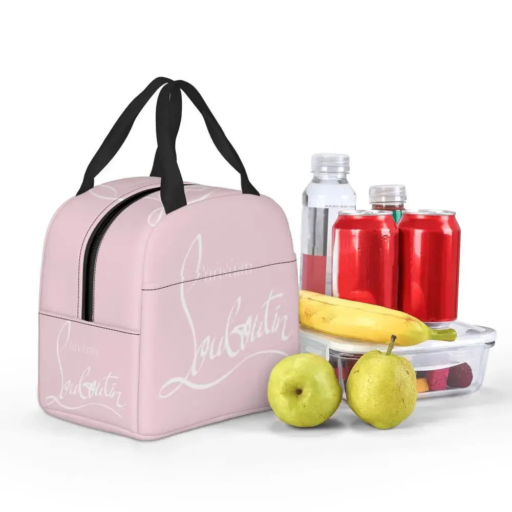 Christianed High Heels Louboutined Insulated Lunch Bags Cooler Bag Lunch Container Lady Beauty Lunch Box Tote School Outdoor