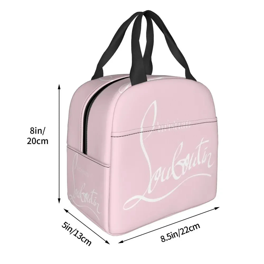 Christianed High Heels Louboutined Insulated Lunch Bags Cooler Bag Lunch Container Lady Beauty Lunch Box Tote School Outdoor