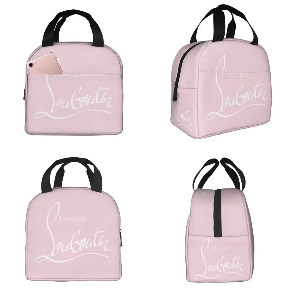 Christianed High Heels Louboutined Insulated Lunch Bags Cooler Bag Lunch Container Lady Beauty Lunch Box Tote School Outdoor