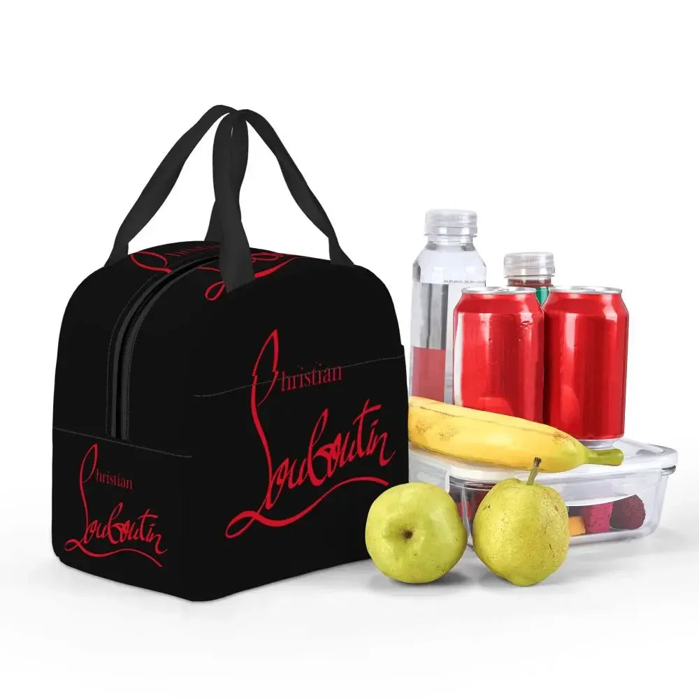 Christianed High Heels Louboutined Insulated Lunch Bags Cooler Bag Lunch Container Lady Beauty Lunch Box Tote School Outdoor