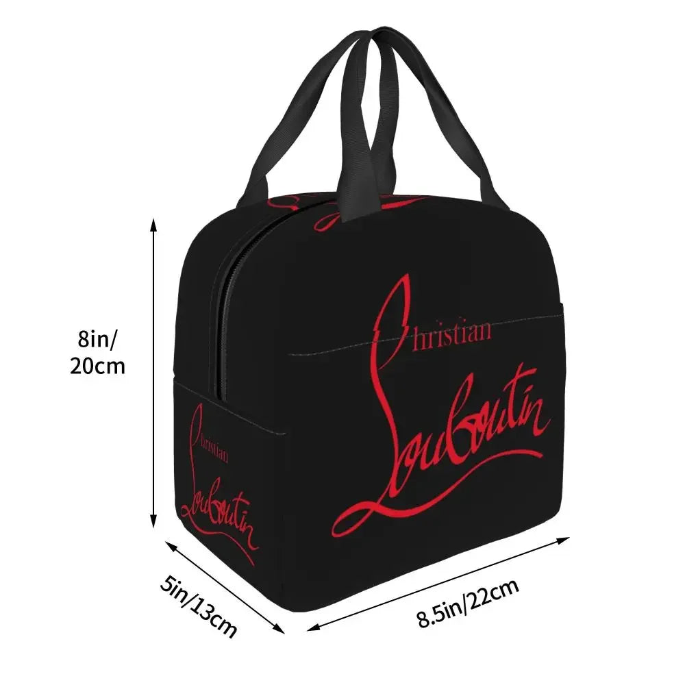 Christianed High Heels Louboutined Insulated Lunch Bags Cooler Bag Lunch Container Lady Beauty Lunch Box Tote School Outdoor